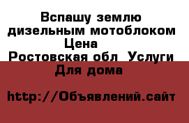 Вспашу землю дизельным мотоблоком.  › Цена ­ 200 - Ростовская обл. Услуги » Для дома   